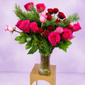 Blush & Burgundy Rose Arrangement