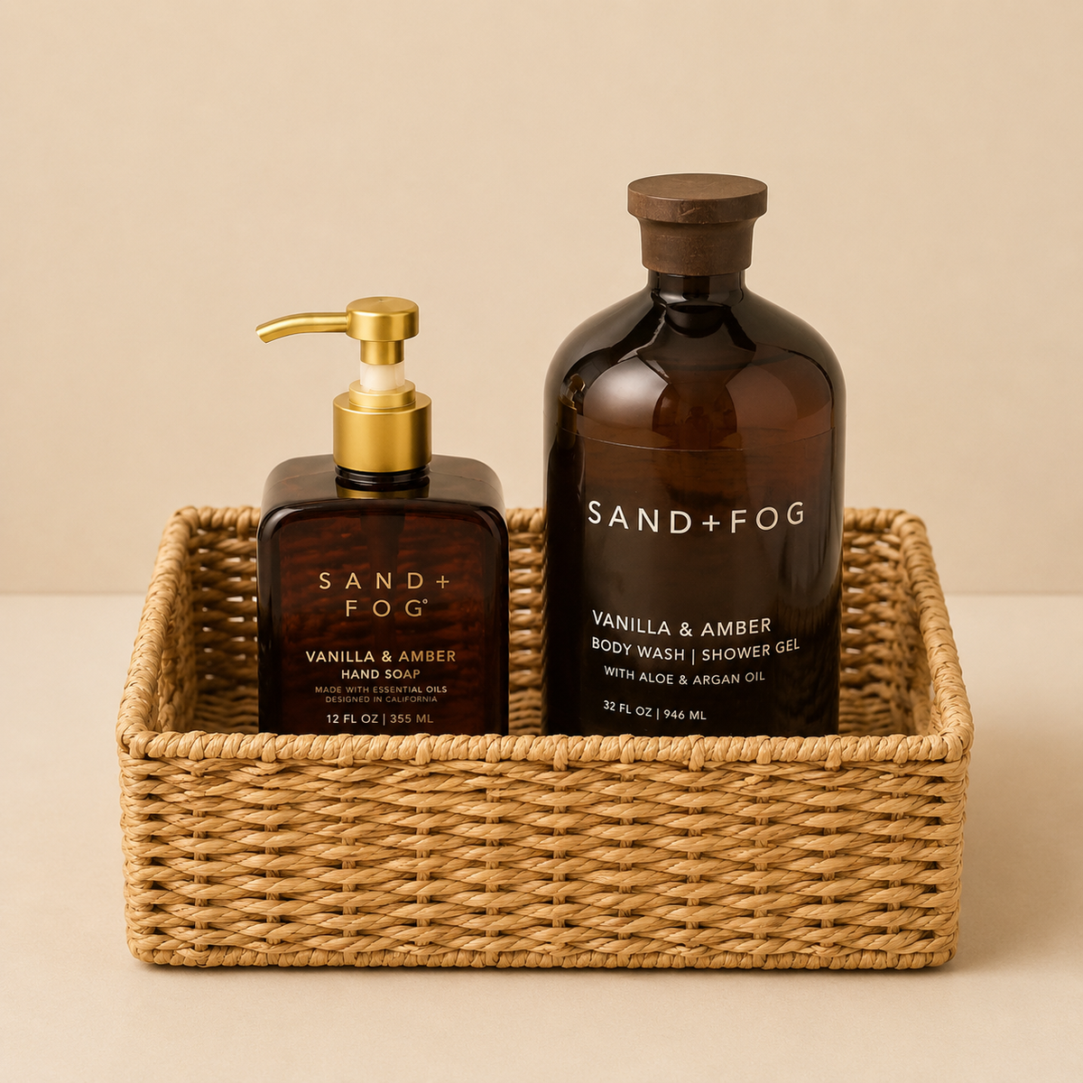 Vanilla & Amber Luxury Bath Gift Basket