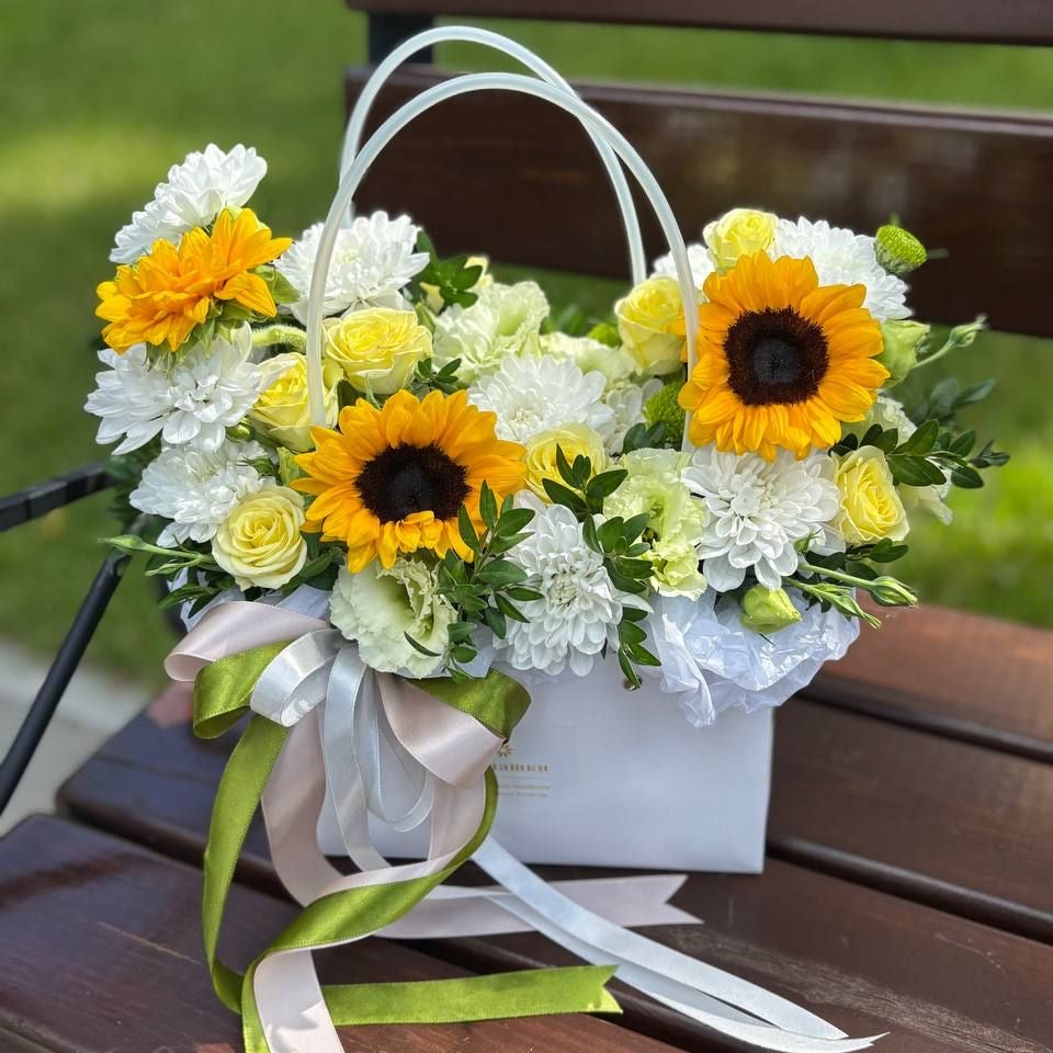 Sunshine Elegance Flower Basket