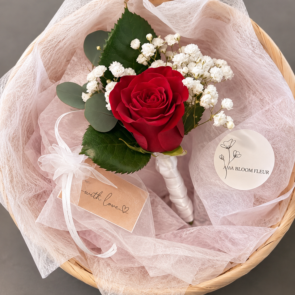 Red Rose Boutonnière