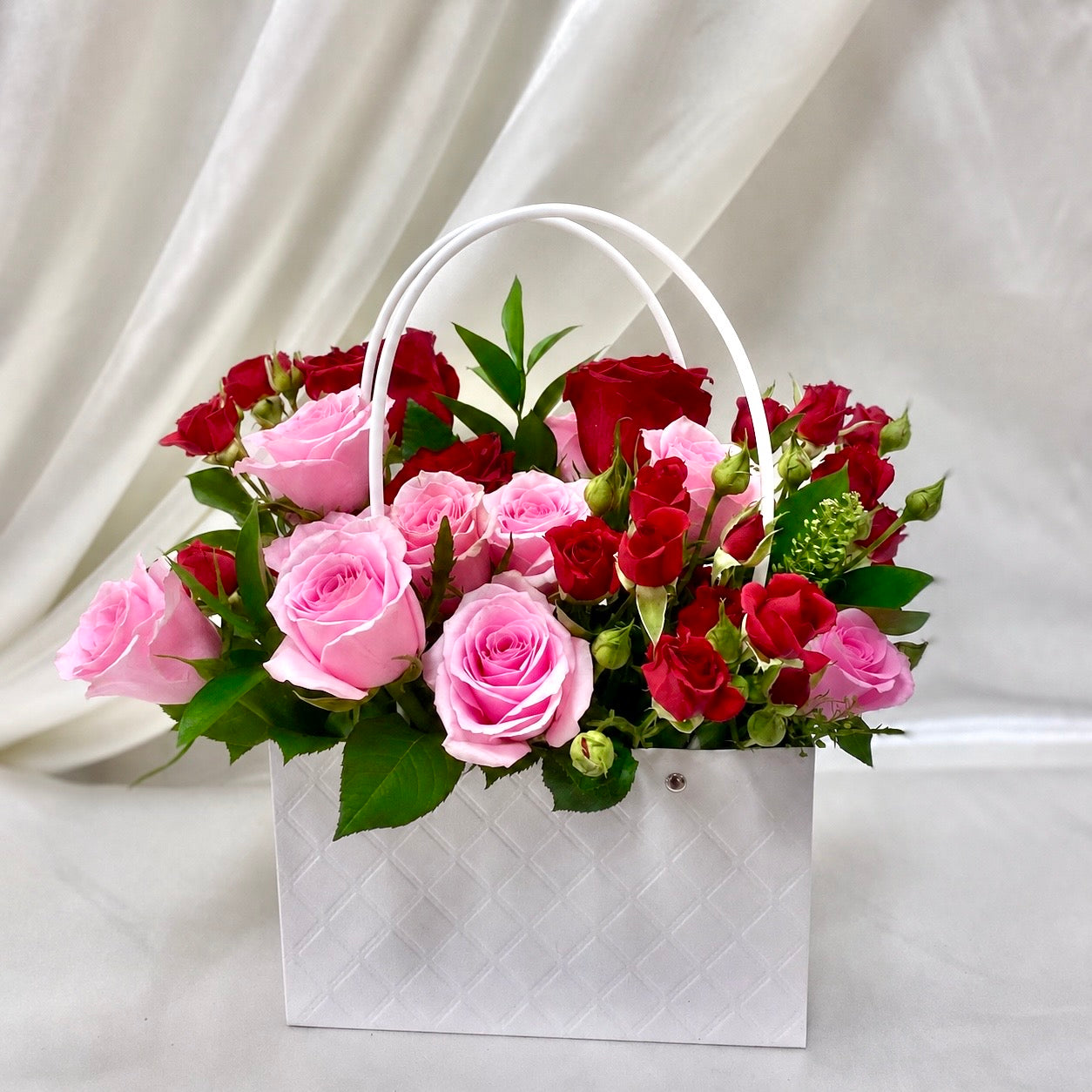 Blush & Crimson Rose Gift Bag