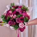 Blush & Burgundy Rose Arrangement