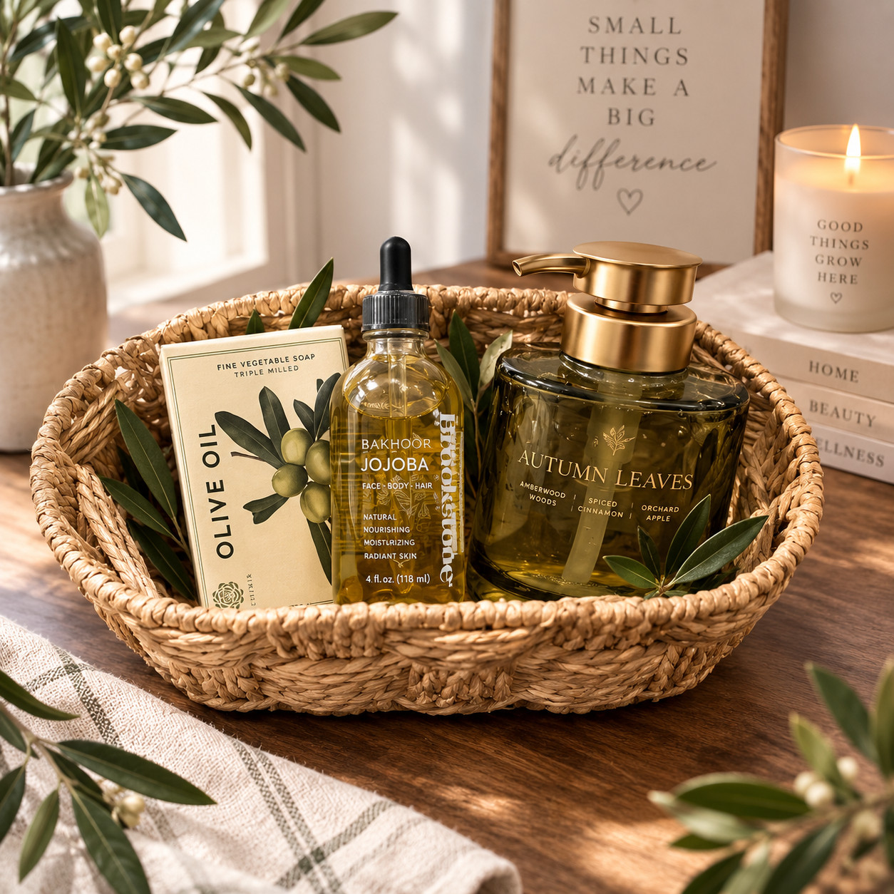 Golden Olive Spa Gift Basket