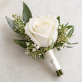 White Rose Boutonnière