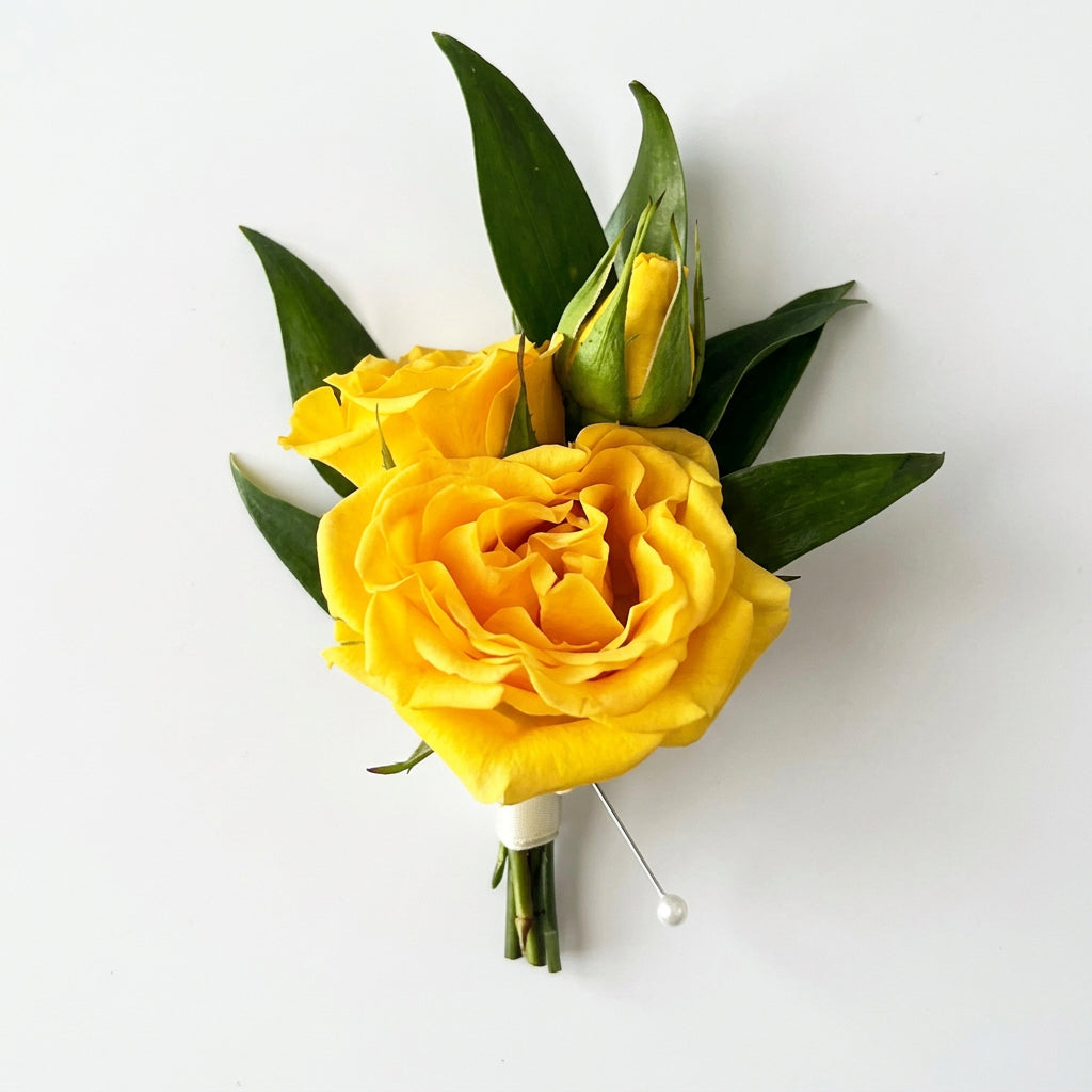 Golden Glow Boutonniere