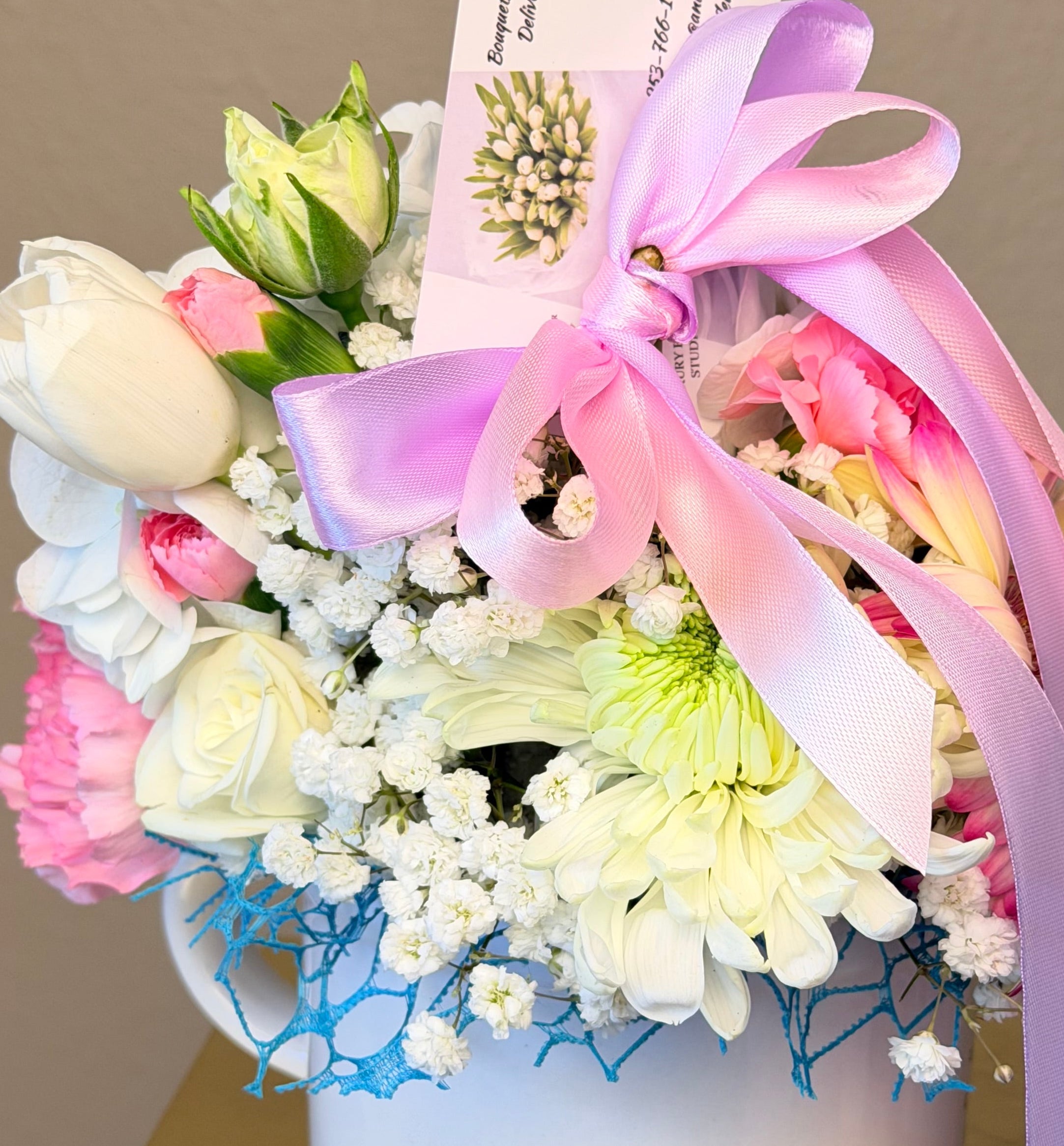 Blush & Bloom Mug Arrangement